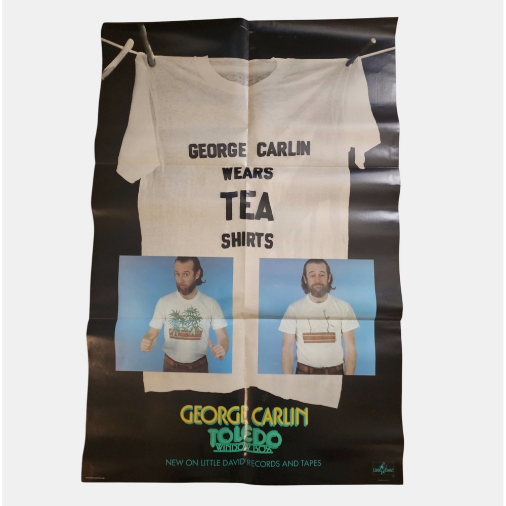 George Carlin Wears Tea Shirts 23x35 Vintage Comedy Legend 1974 Promo Poster